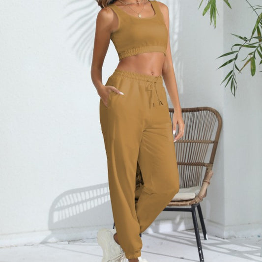 Women's Cropped Tank Top Two-piece Suit