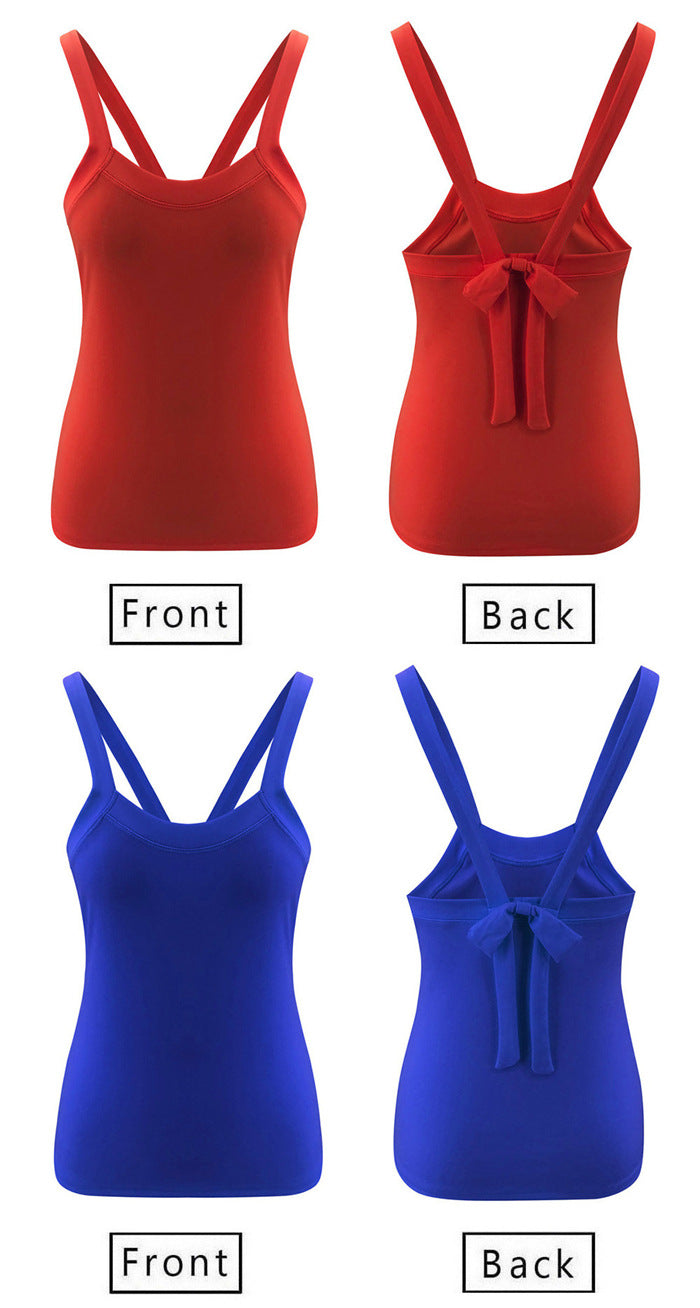 Sexy Halter Neck Bow Vest Top