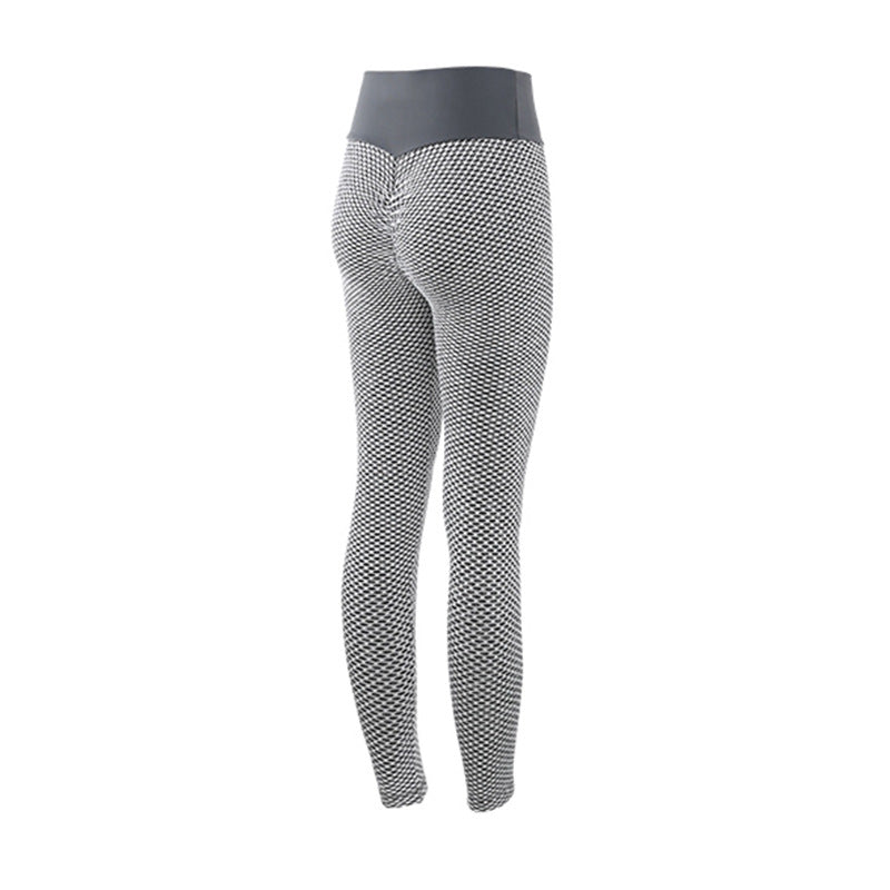 Plaid Seamless High Waist Breathable Leggings Plus Size Available