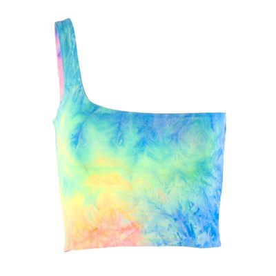 One Shoulder Tie-Dye Vest