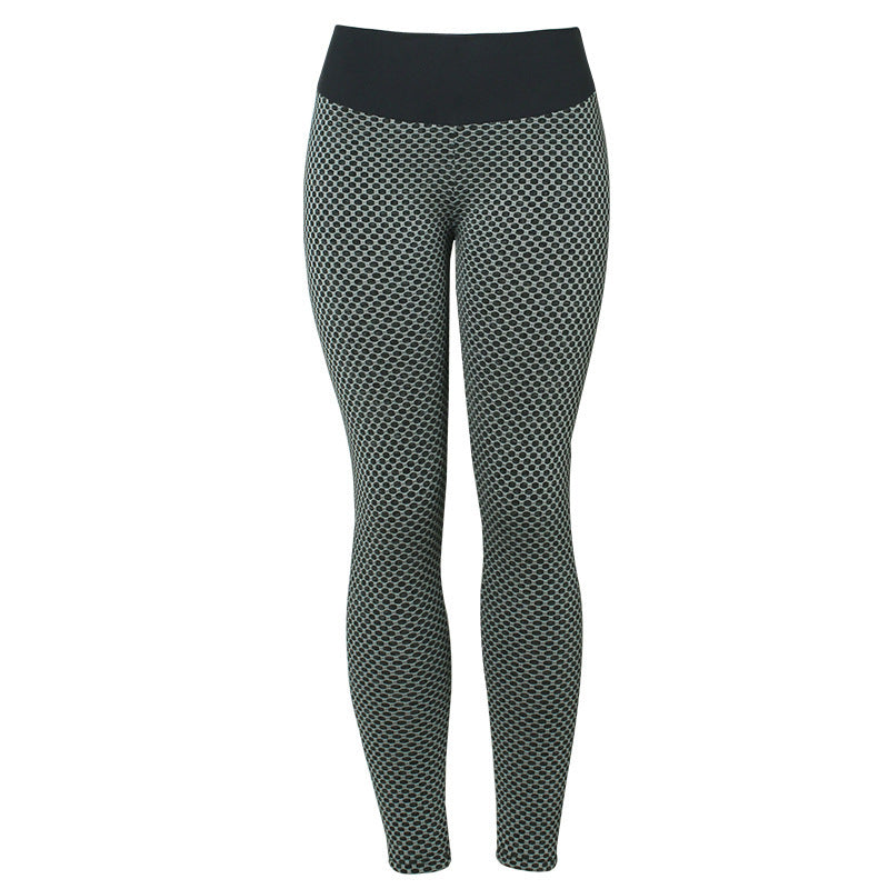 Plaid Seamless High Waist Breathable Leggings Plus Size Available