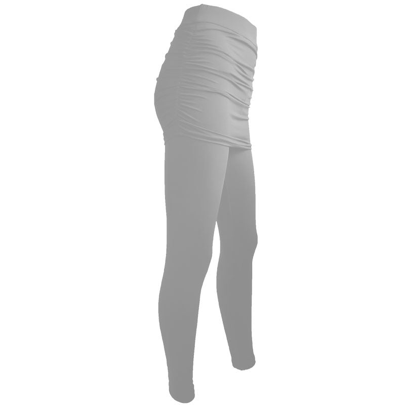 Pleated Hip-Skirt Leggings Plus Size Available