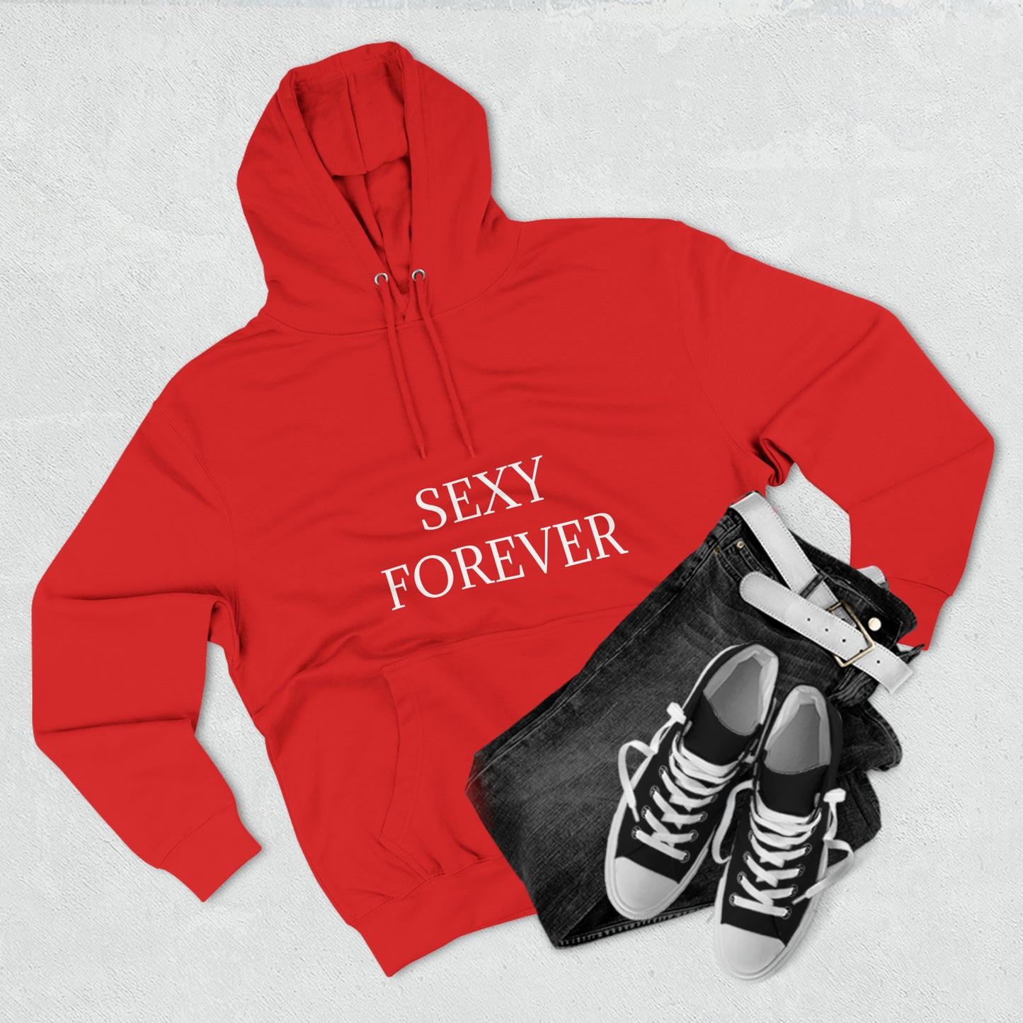 SEXYFOREVER Three-Panel Fleece Hoodie Plus Size Available