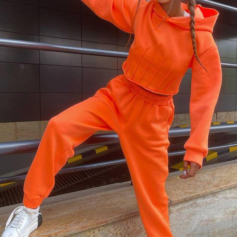 WOMENS FASHION HOODED TRACKSUIT