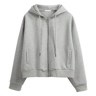 WOMEN'S HOODED CARDIGAN black,grey, khaki, white