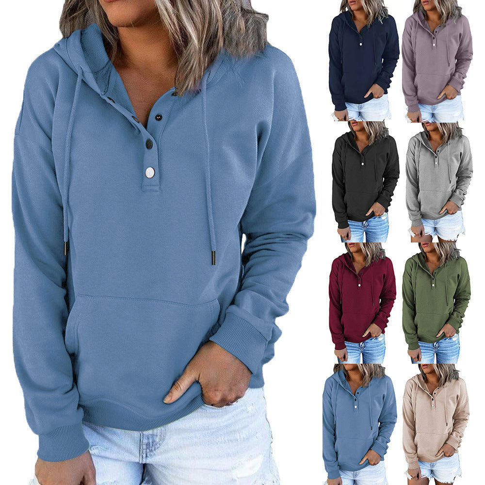 Women's Long-Sleeved Hooded Jumper Plus Size Available