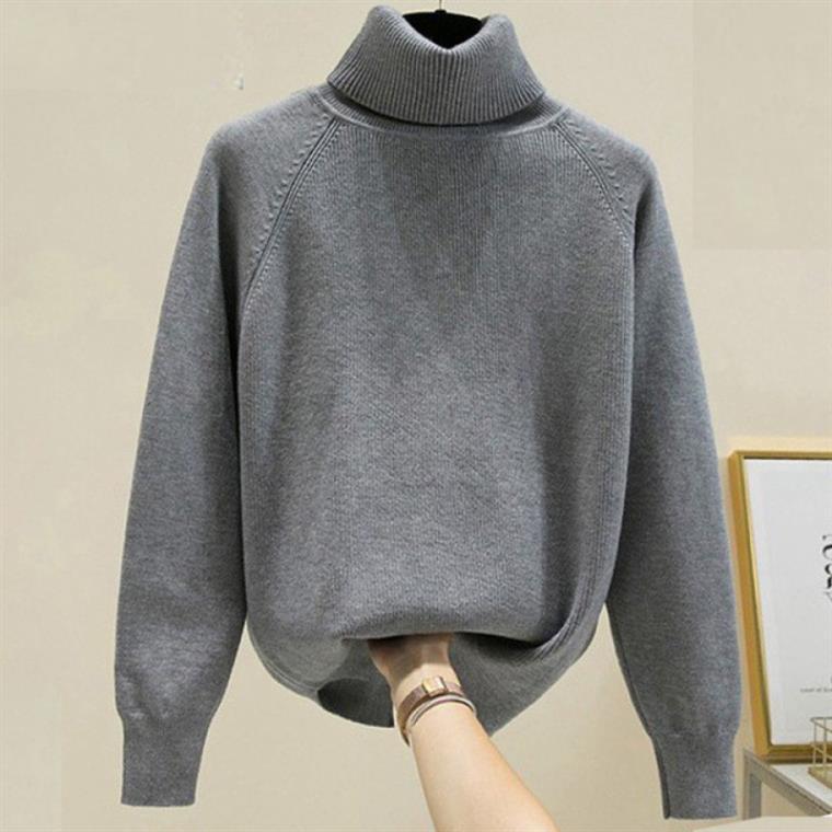 WOMEN'S TURTLENECK JUMPER IN PINK, APRICOT, BLACK, BLUE, COFFEE, GREY, KHAKI, RED, WHITE AND YELLOW