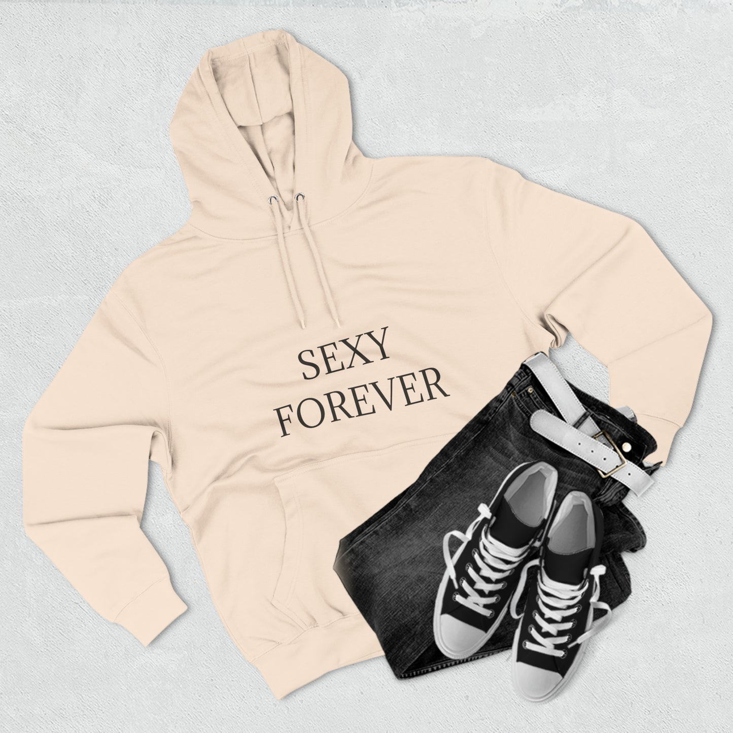 SEXYFOREVER Three-Panel Fleece Hoodie Plus Size Available