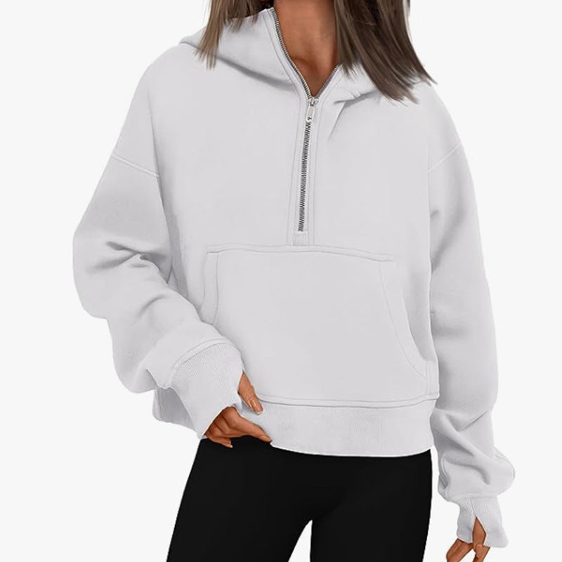 Autumn, Winter, Spring Long Sleeve Loose Hooded Jumper