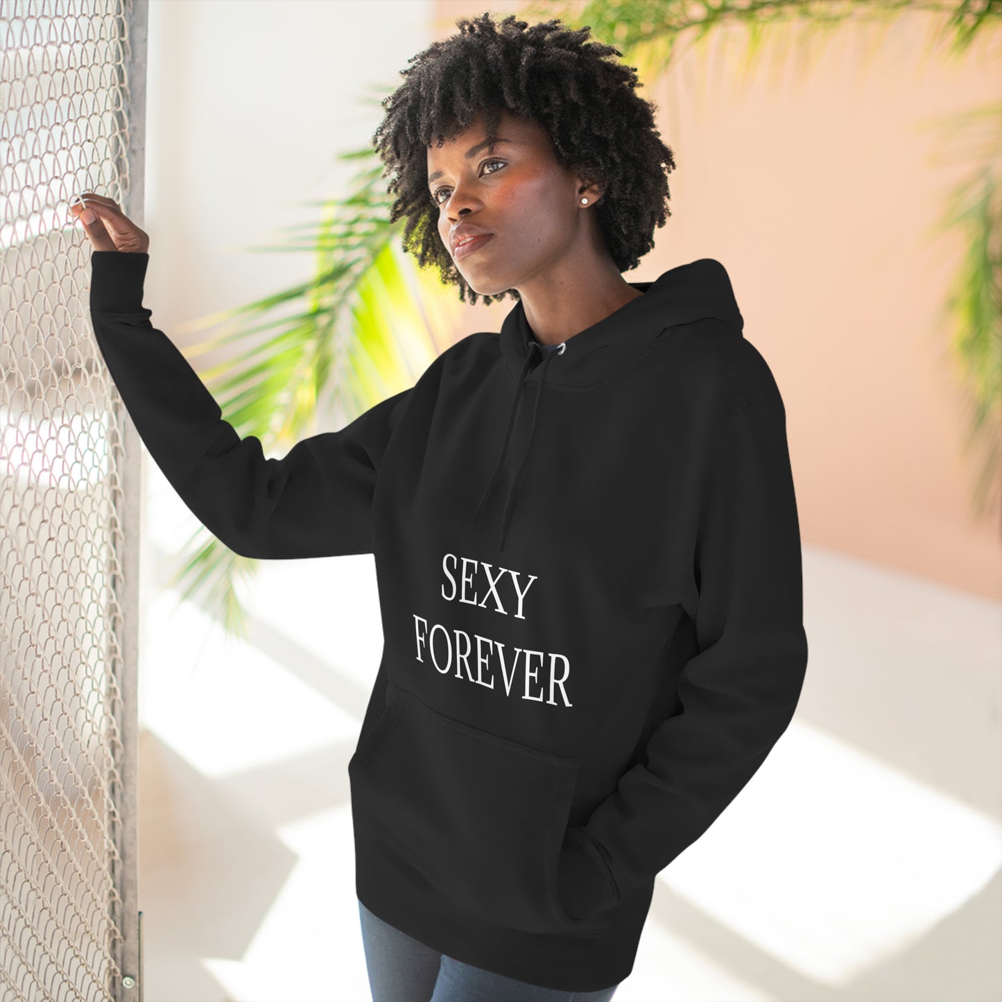 SEXYFOREVER Three-Panel Fleece Hoodie Plus Size Available