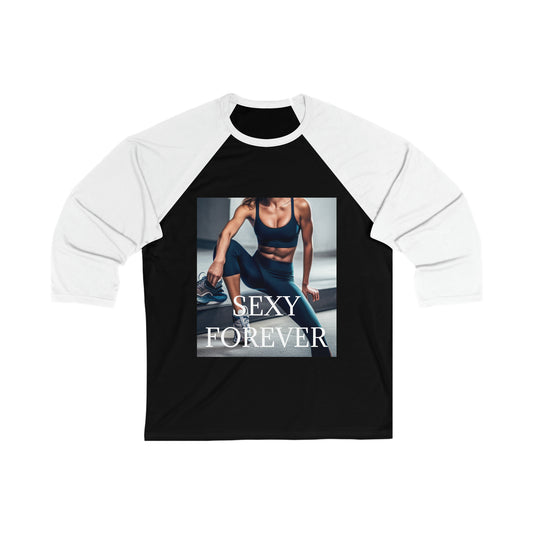 SEXY FOREVER 3\4 Sleeve Baseball style Tee Plus Size Available