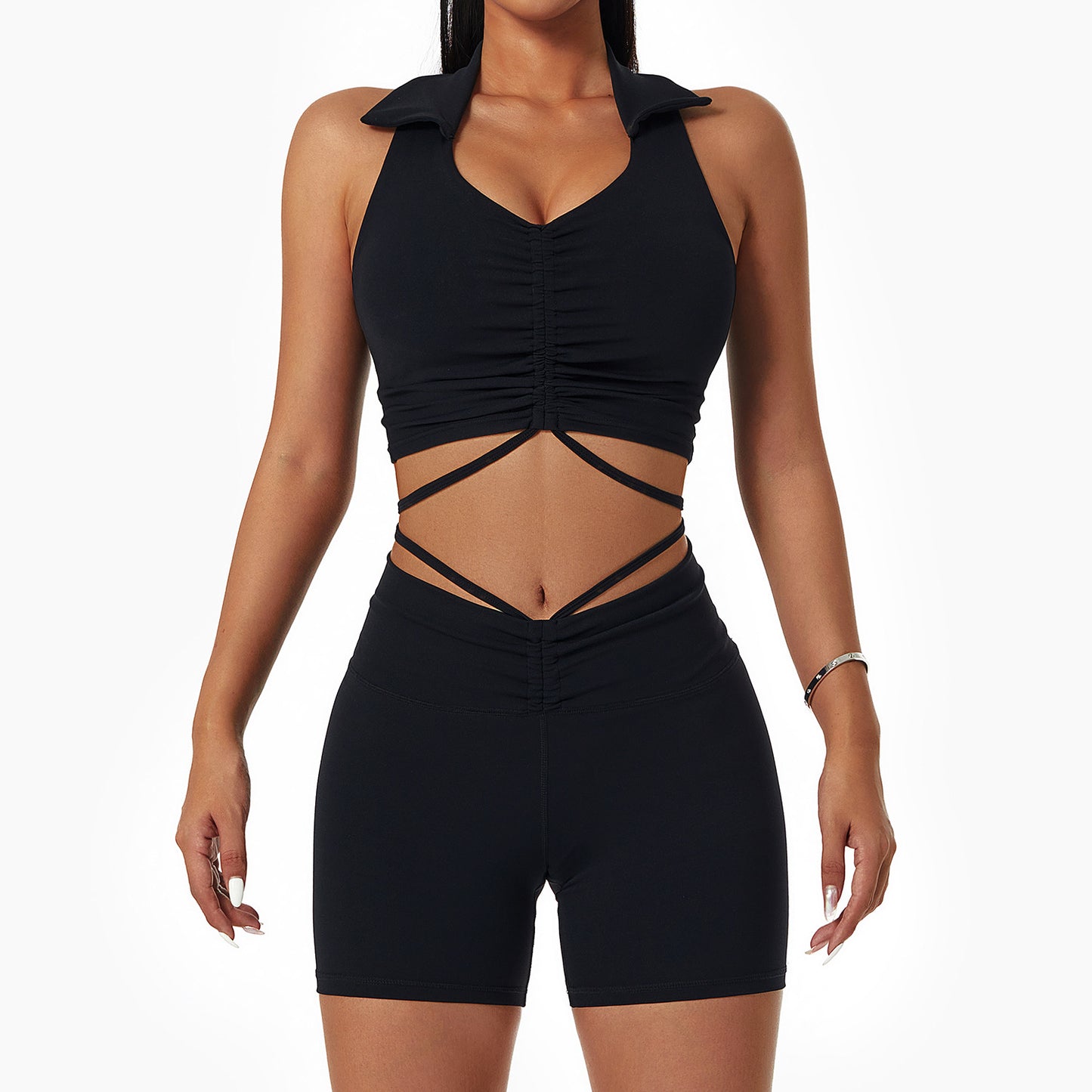 Women's Drawstring Fitness Suit