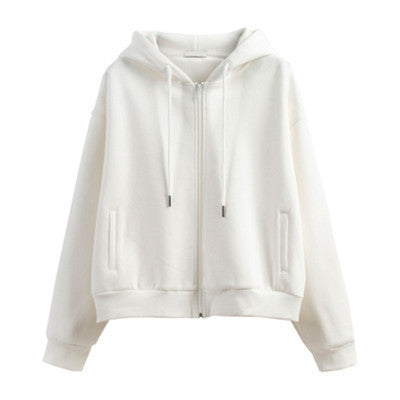 WOMEN'S HOODED CARDIGAN black,grey, khaki, white