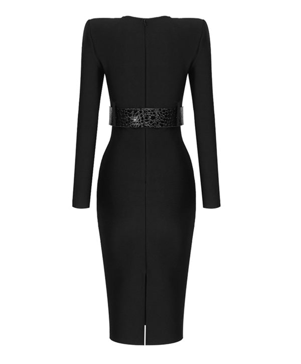 Women's Elegant Long Sleeve Bandage Dress