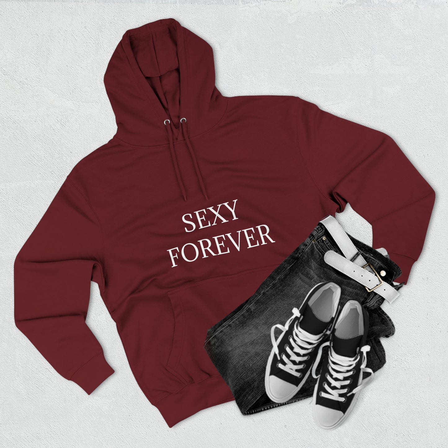 SEXYFOREVER Three-Panel Fleece Hoodie Plus Size Available