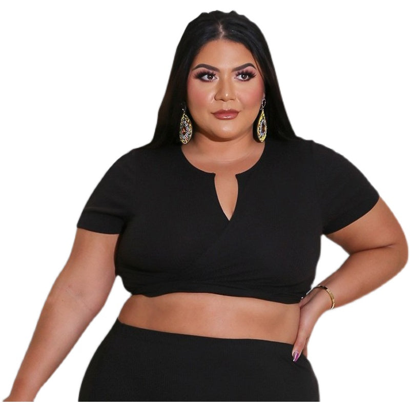 Women's Two-Piece Skirt Suit Plus Size Available