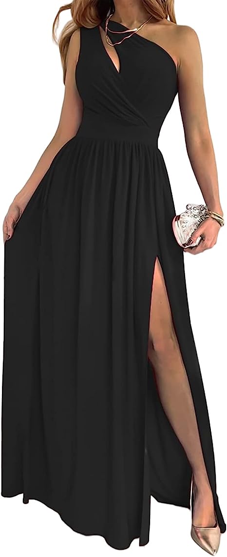 Women's One Shoulder Maxi Dress