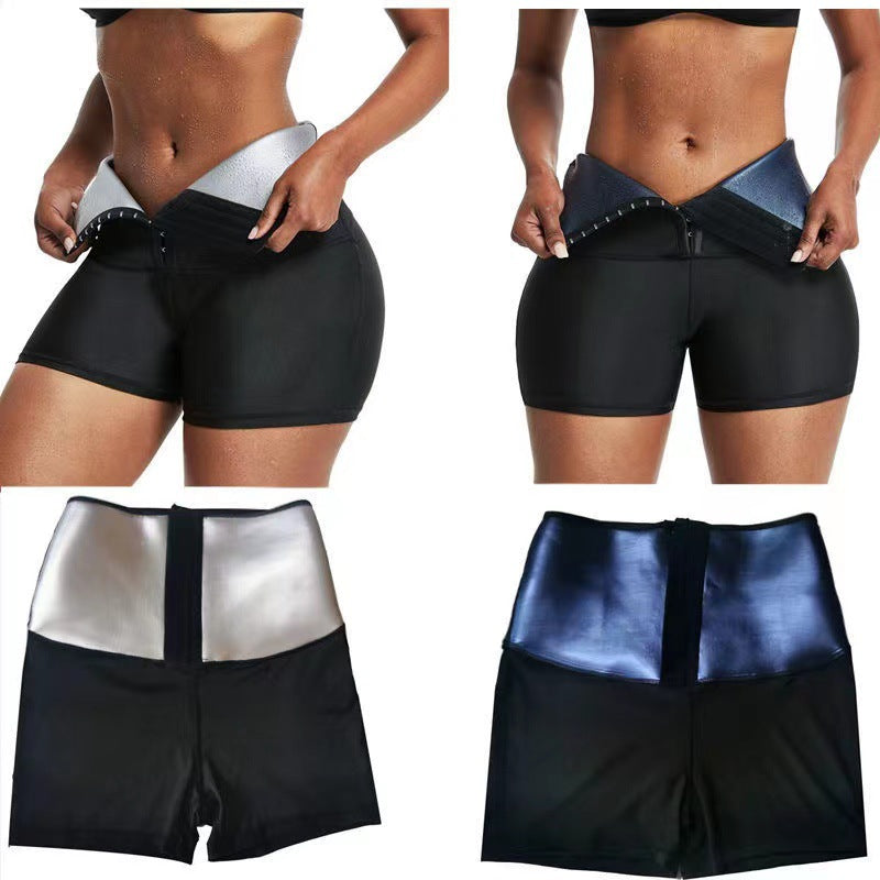 Hip Lifting Body-building Sweat-breaking abdominal sweat Shorts Plus Size Available