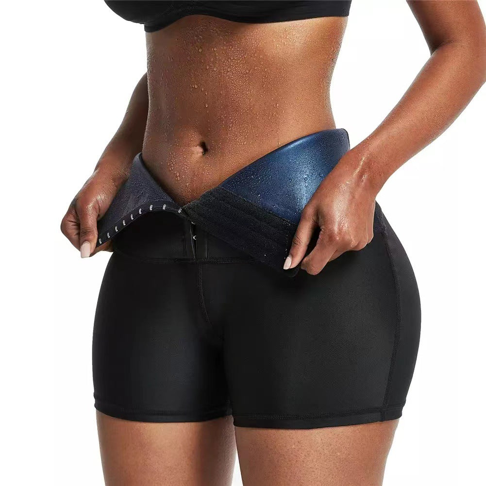 Hip Lifting Body-building Sweat-breaking abdominal sweat Shorts Plus Size Available