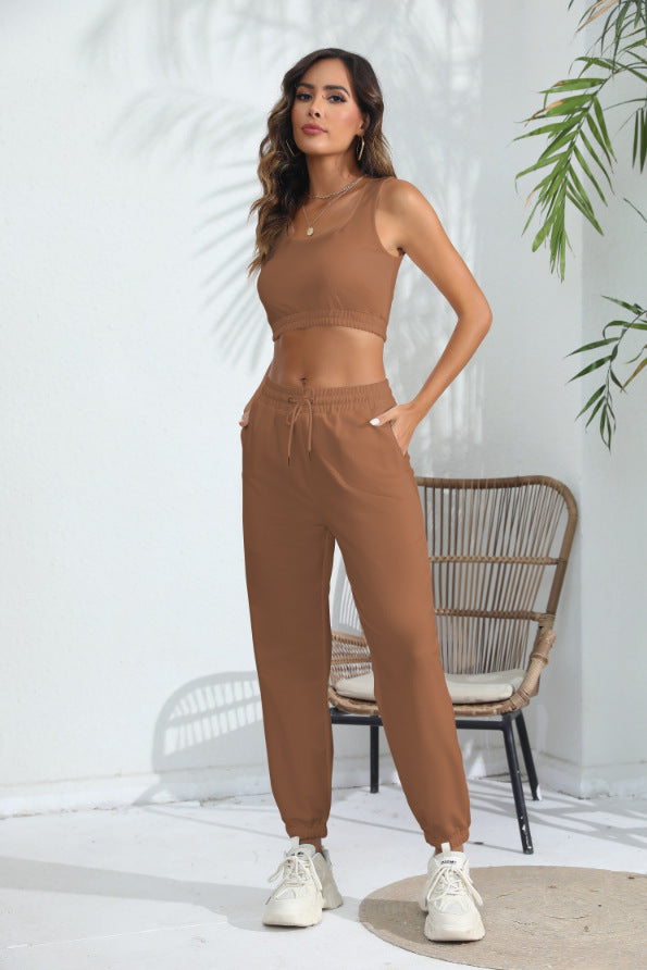 Women's Cropped Tank Top Two-piece Suit