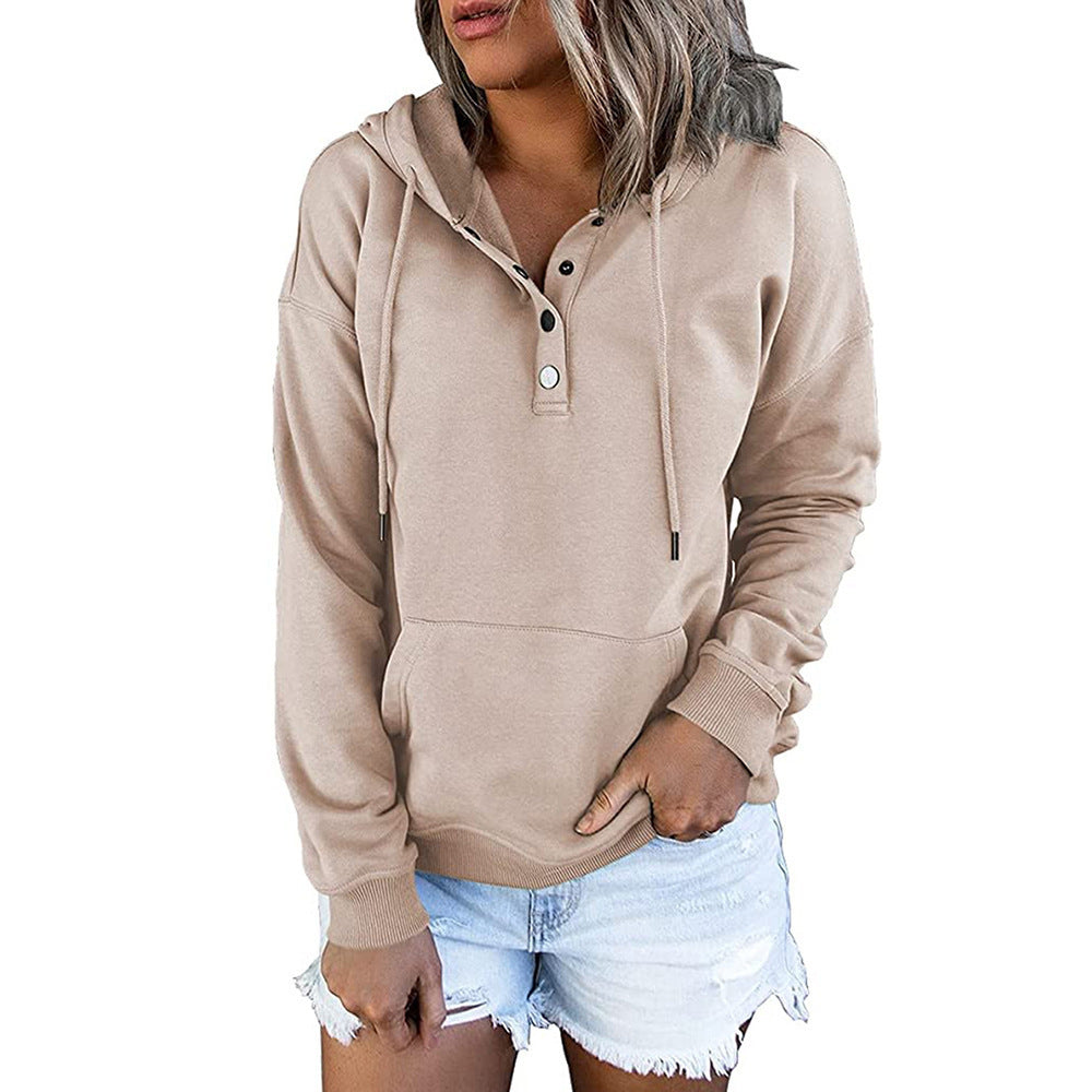 Women's Long-Sleeved Hooded Jumper Plus Size Available