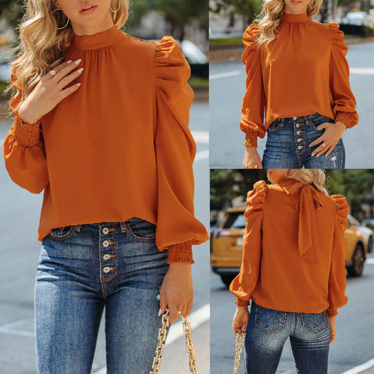 TURTLENECK LONG-SLEEVE BLOUSE