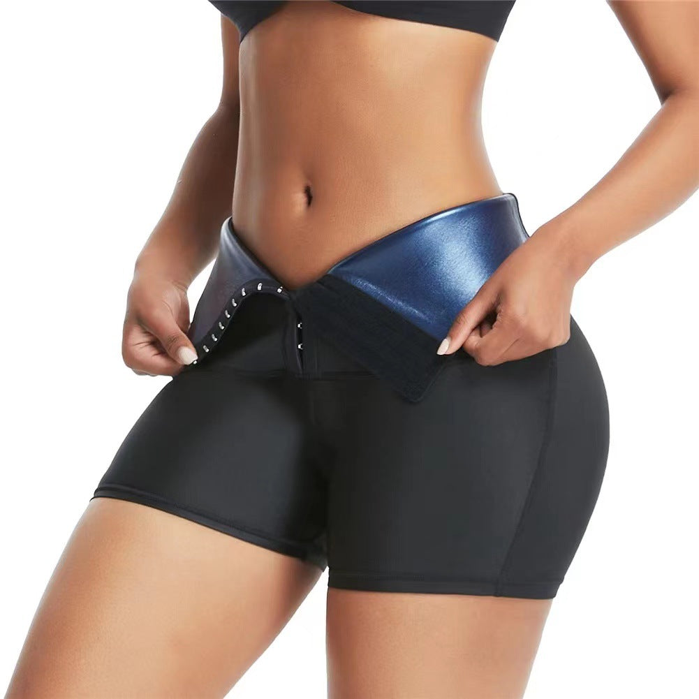 Hip Lifting Body-building Sweat-breaking abdominal sweat Shorts Plus Size Available