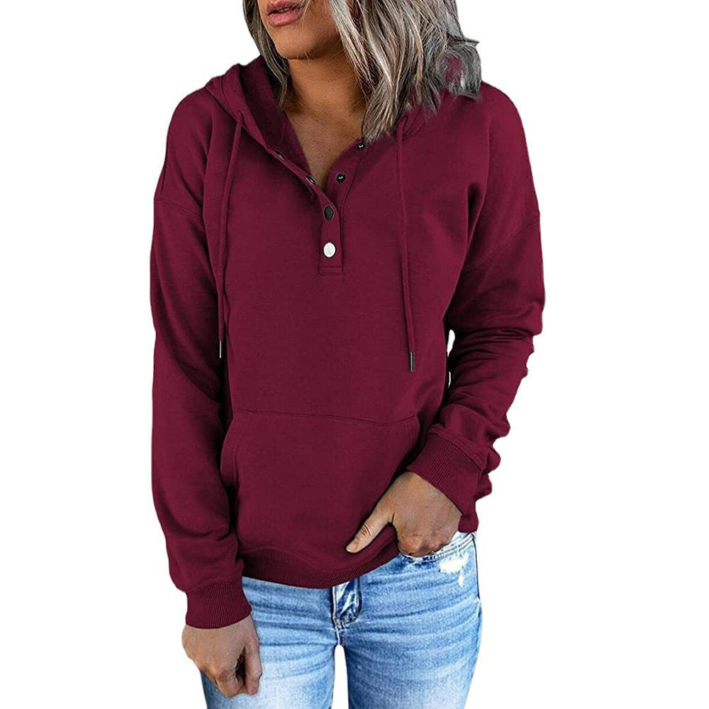 Women's Long-Sleeved Hooded Jumper Plus Size Available